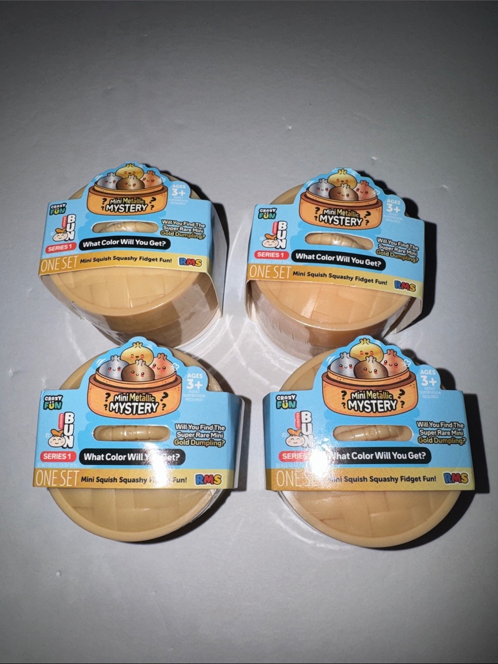 Mini Metallic Mystery Squishy Fidget Toy - Beige